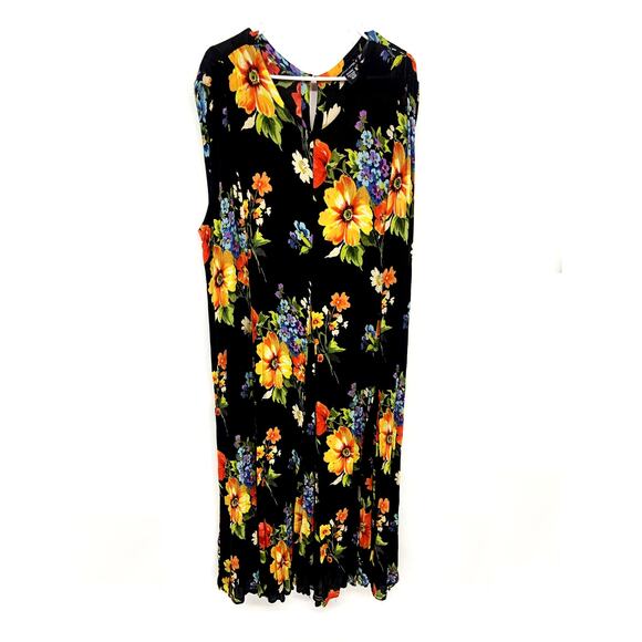 American Angel Black Floral Maxi Dress Sleeveless Size 22/24 - Picture 1 of 5